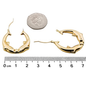 9ct gold Hollow Hoop Earrings